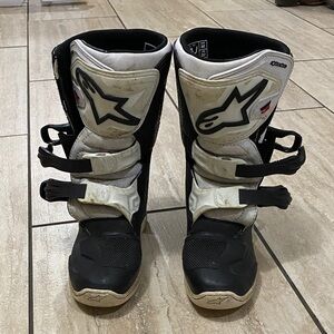 Alpinestars Youth Black and White Dirt bike Boots